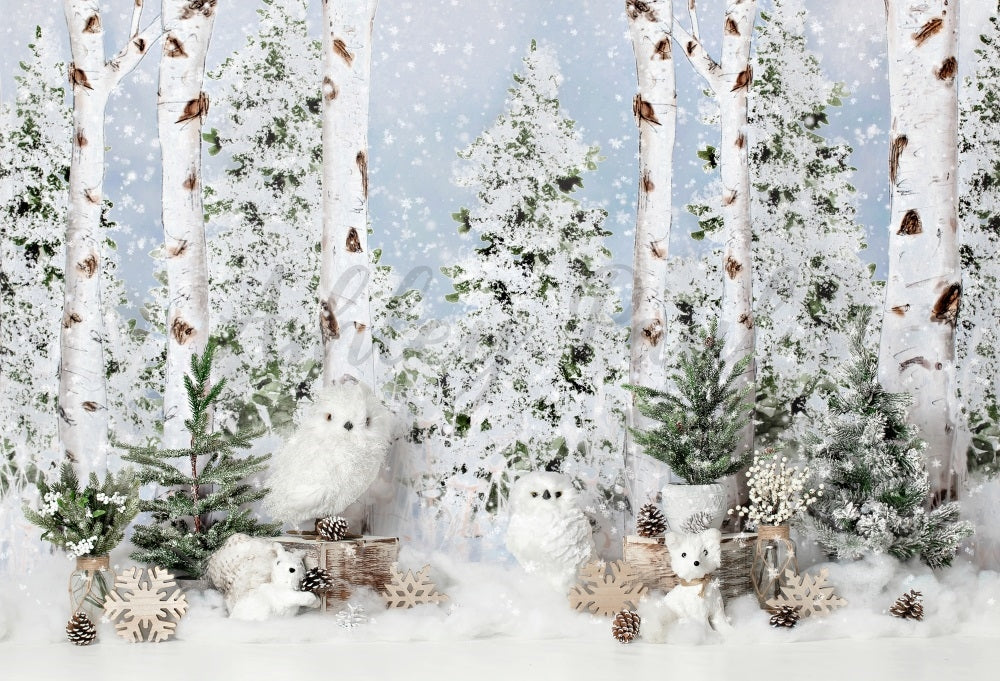 Kate Pastellfarbener Winterwunderland-Hintergrund von Ashley Paul