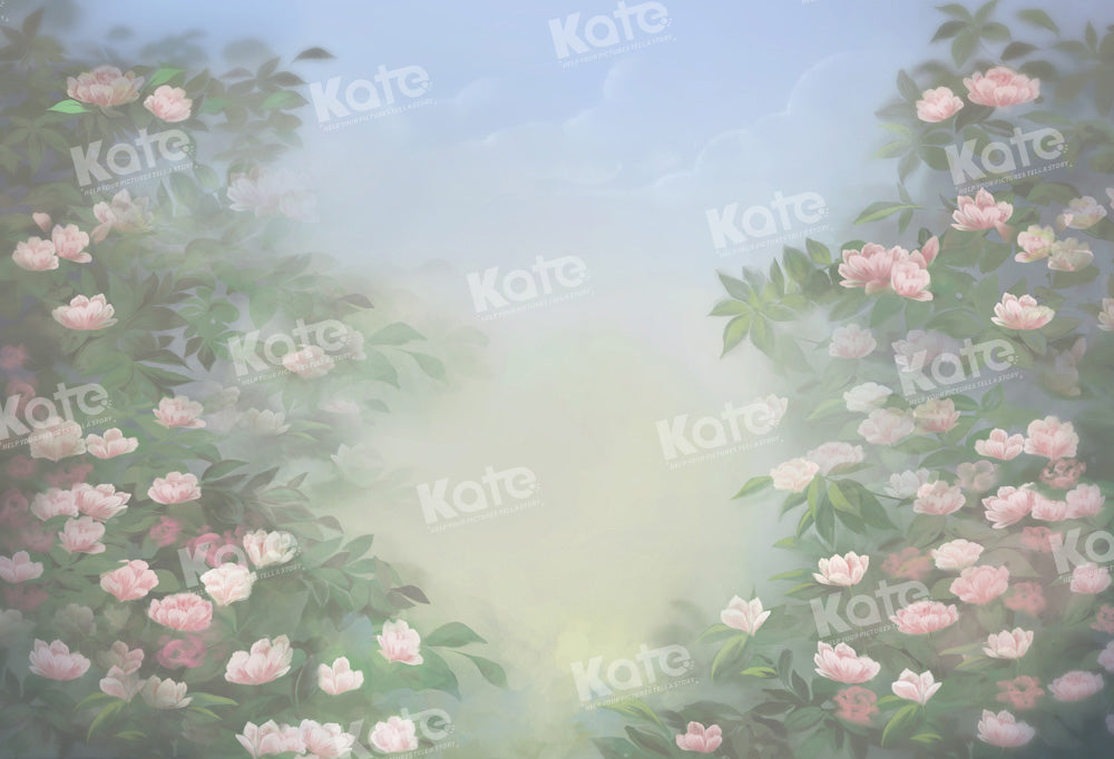 Kate Fine Art Floral Grüner Hintergrund von GQ - Kate Backdrop.de