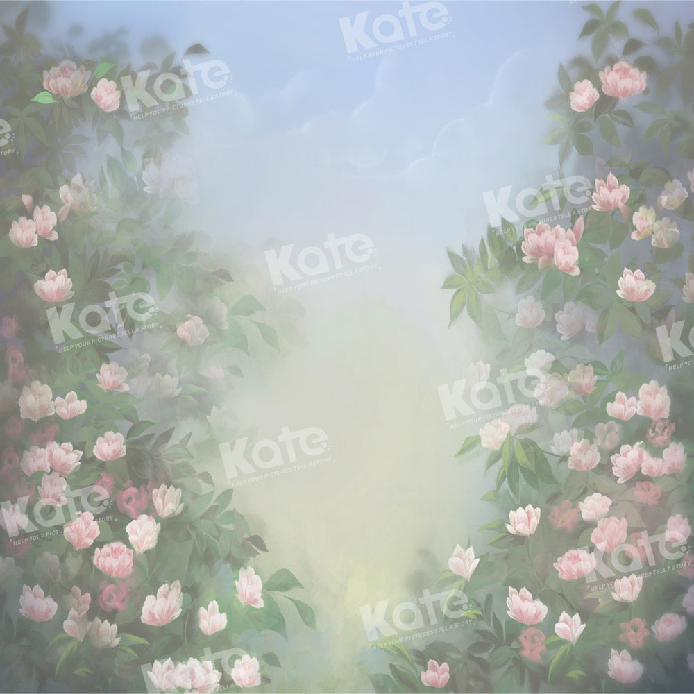 Kate Fine Art Floral Grüner Hintergrund von GQ