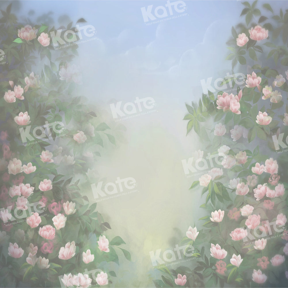 Kate Fine Art Floral Grüner Hintergrund von GQ - Kate Backdrop.de