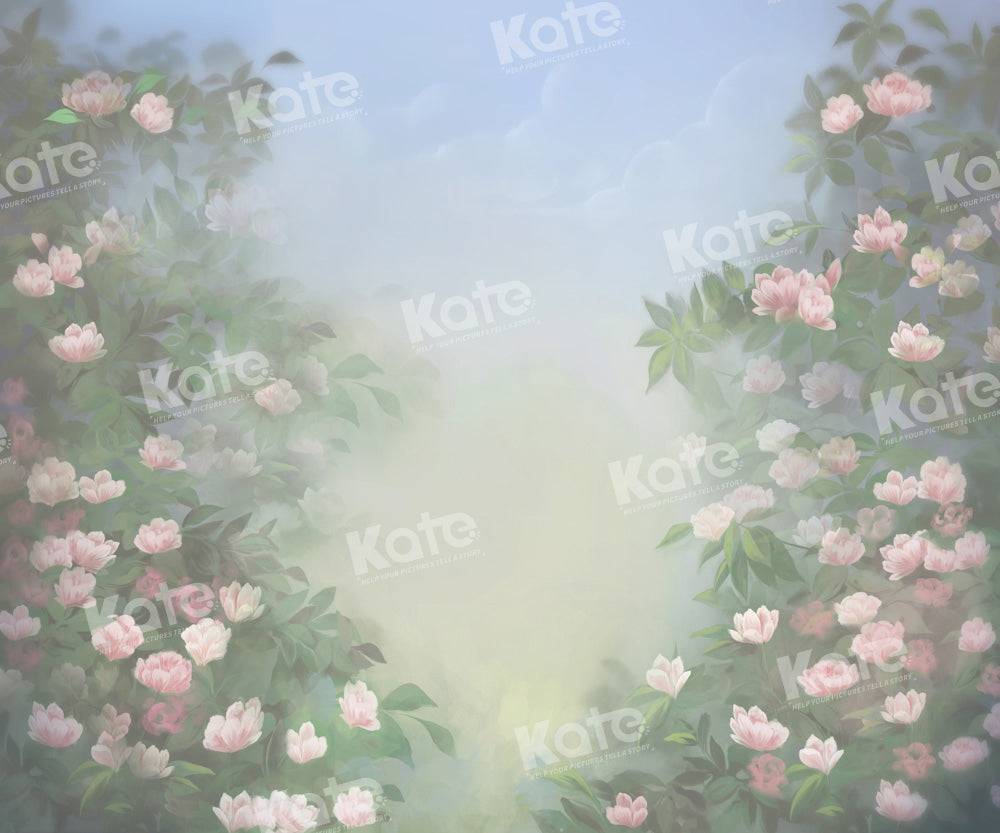 Kate Fine Art Floral Grüner Hintergrund von GQ