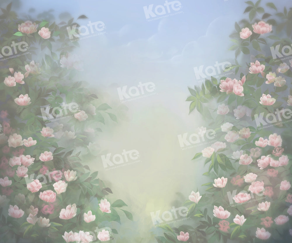 Kate Fine Art Floral Grüner Hintergrund von GQ - Kate Backdrop.de