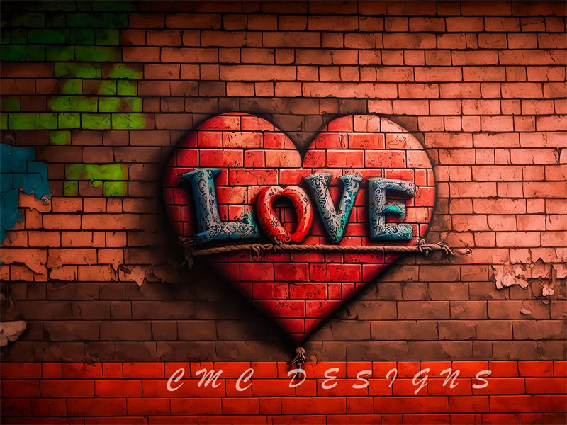 Kate Backsteinmauer Liebe Hintergrundkulisse von Candice Compton