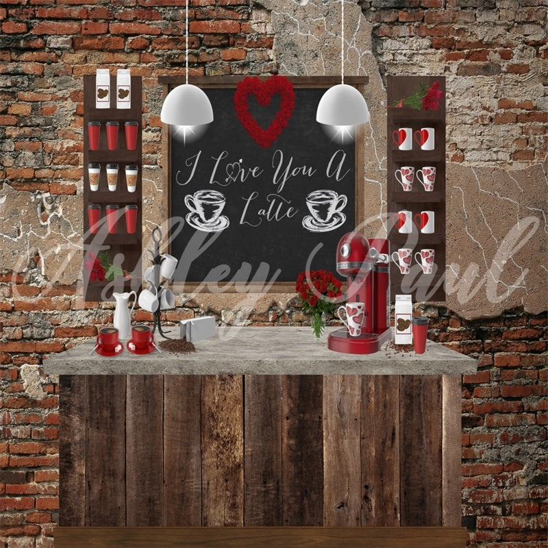 Kate Valentinstag Café Hintergrund von Ashley Paul