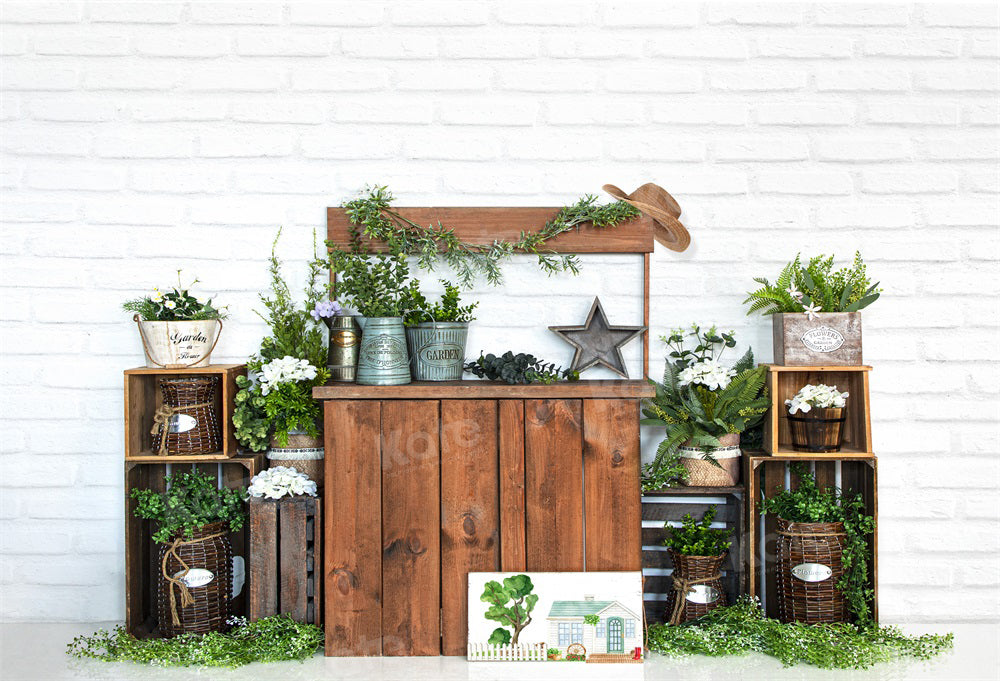 Kate Frühling Laden Pflanzen Kulisse für Fotografie