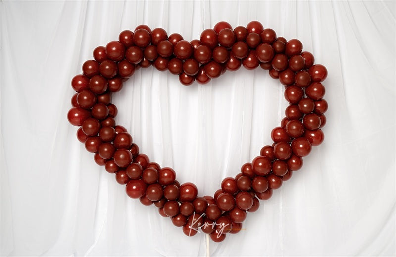 Kate Valentines Red Ballon Bogen Hintergrund von Kerry Anderson - Kate Backdrop.de