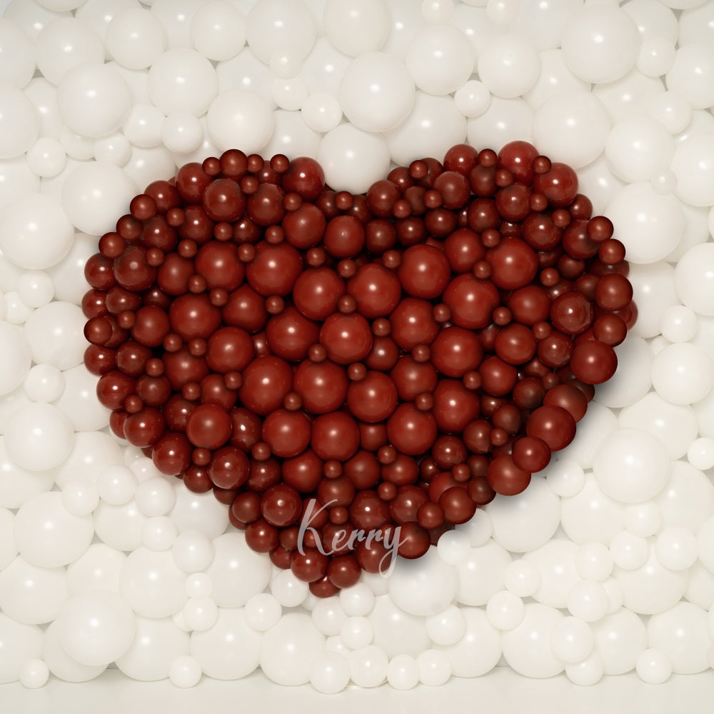 Kate Valentine Rotes Herz Ballon Wandhintergrund von Kerry Anderson
