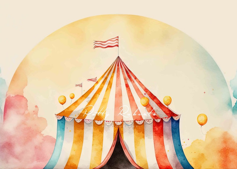Kate Vintage bunten Zirkus Hintergrund von Patty Roberts - Kate Backdrop.de