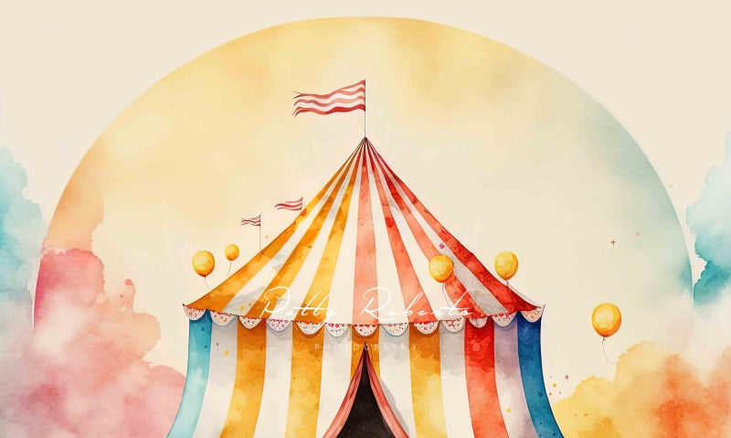 Kate Vintage bunten Zirkus Hintergrund von Patty Roberts - Kate Backdrop.de