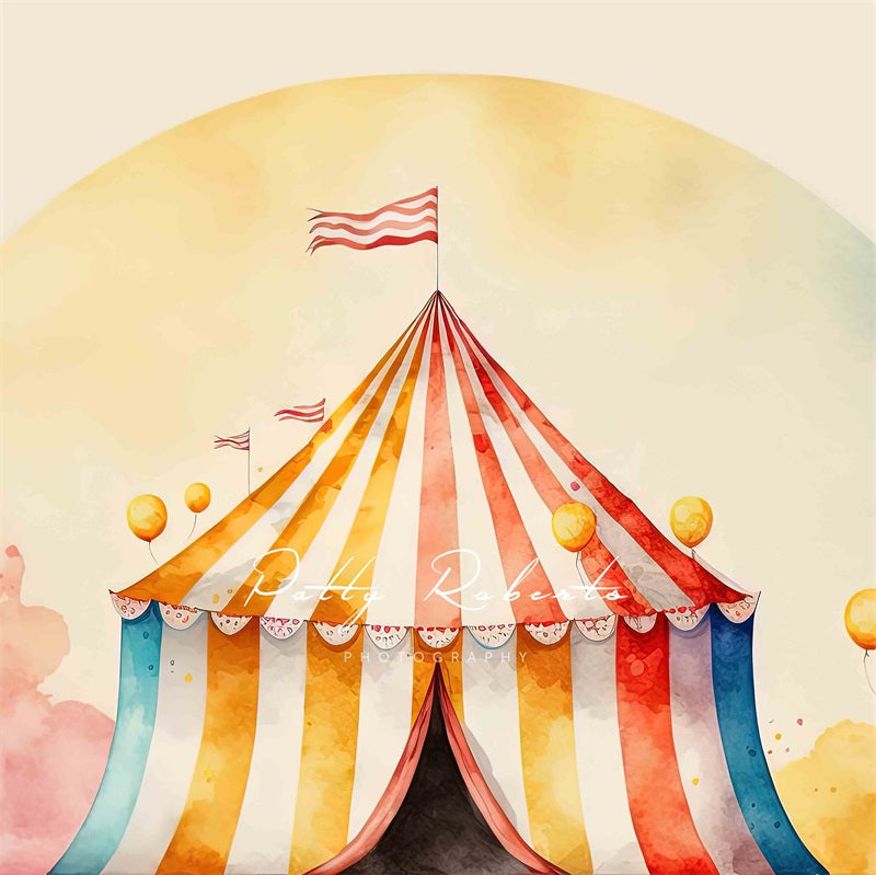 Kate Vintage bunten Zirkus Hintergrund von Patty Roberts - Kate Backdrop.de