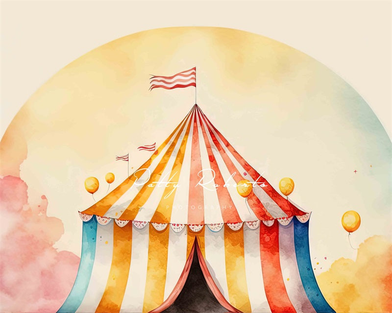 Kate Vintage bunten Zirkus Hintergrund von Patty Roberts - Kate Backdrop.de