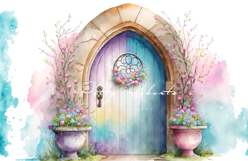 Kate Frühling verzauberte Tür Hintergrund von Patty Roberts - Kate Backdrop.de