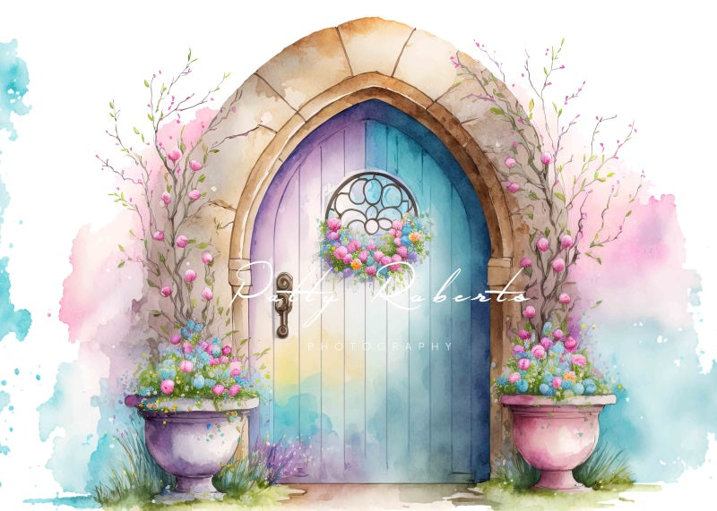 Kate Frühling verzauberte Tür Hintergrund von Patty Roberts - Kate Backdrop.de