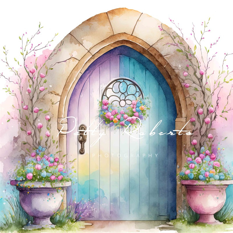 Kate Frühling verzauberte Tür Hintergrund von Patty Roberts - Kate Backdrop.de