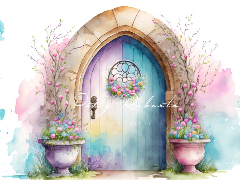 Kate Frühling verzauberte Tür Hintergrund von Patty Roberts - Kate Backdrop.de