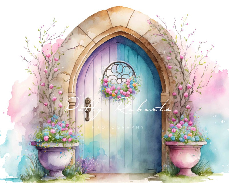 Kate Frühling verzauberte Tür Hintergrund von Patty Roberts - Kate Backdrop.de