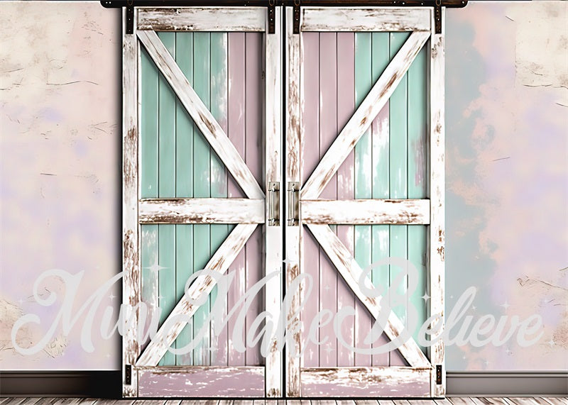 Kate Gemaltes Pastell Barndoor Hintergrund von Mini MakeBelieve - Kate Backdrop.de