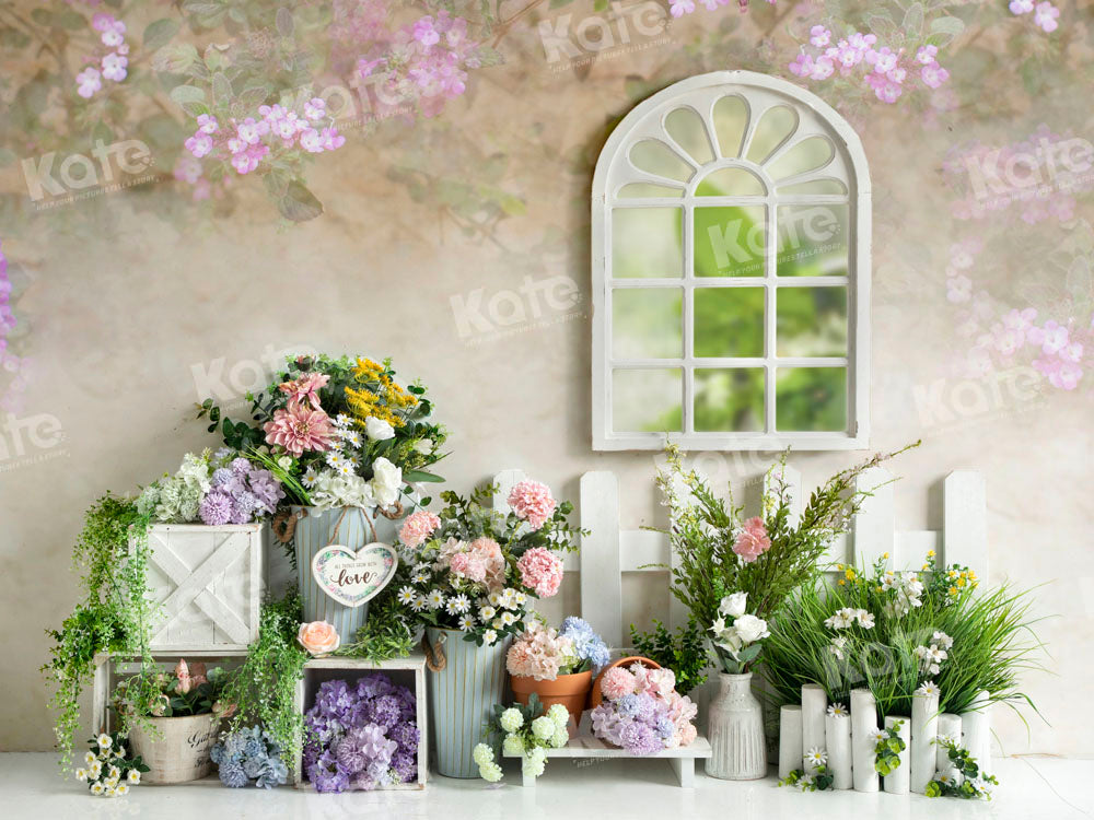 Kate Frühling Blume Fenster Rosa Hintergrund von Emetselch