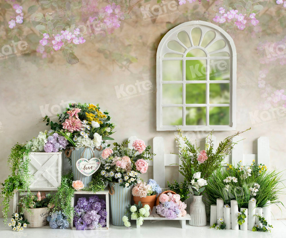 Kate Frühling Blume Fenster Rosa Hintergrund von Emetselch