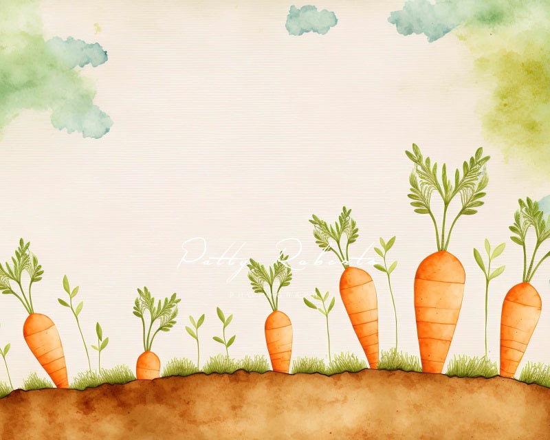 Kate Ostern Karotte Patch Hintergrund von Patty Roberts - Kate Backdrop.de
