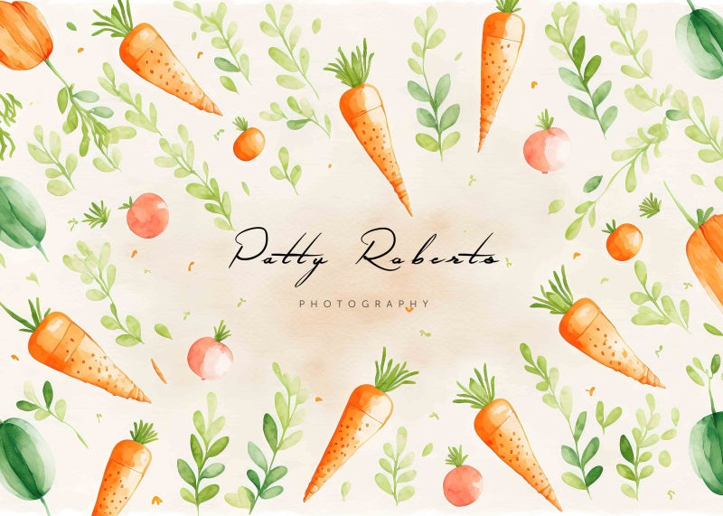 Kate Ostern Karotten All Over Hintergrund von Patty Roberts - Kate Backdrop.de