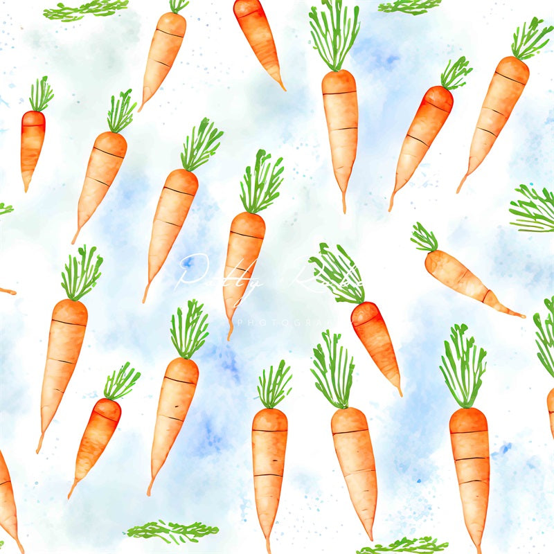 Kate Ostern Regen von Karotten Hintergrund von Patty Roberts