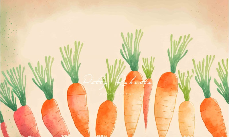 Kate Ostern Vintage Karotten Hintergrund von Patty Roberts