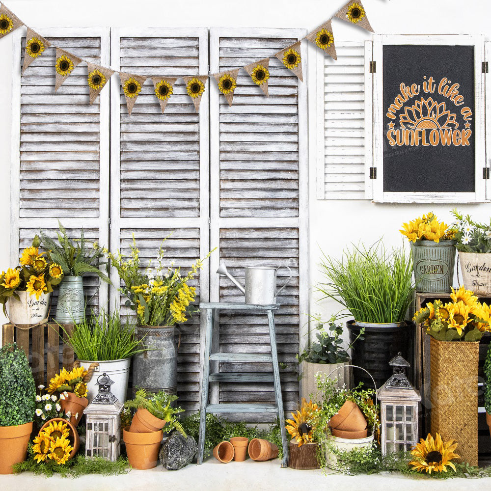 Kate Sommer Sonnenblumen Shop Hintergrund für Fotografie - Kate Backdrop.de