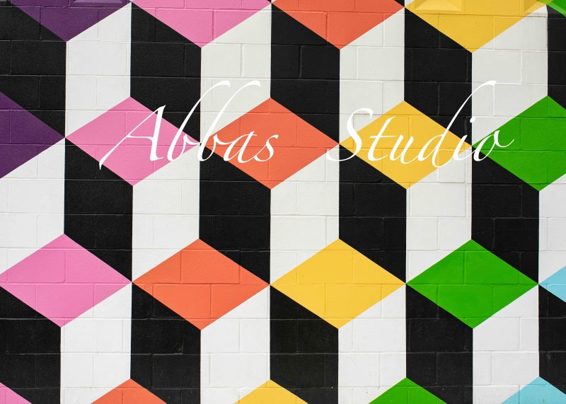 Kate Geometrische Quadrate Hintergrund von Abbas Studio - Kate Backdrop.de