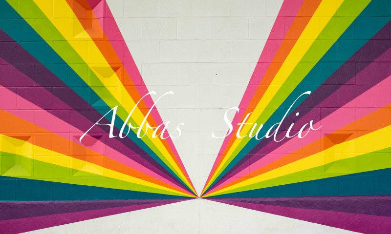 Kate Regenbogen Prisma Backstein Wand Hintergrund von Abbas Studio - Kate Backdrop.de