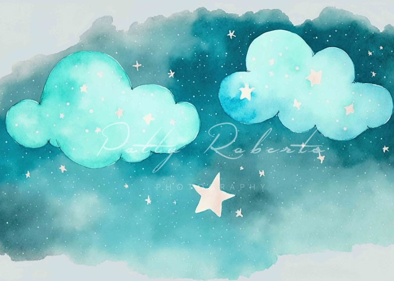 Kate Flauschige Wolken und Neugeborenenwunder als Hintergrund von Patty Roberts
