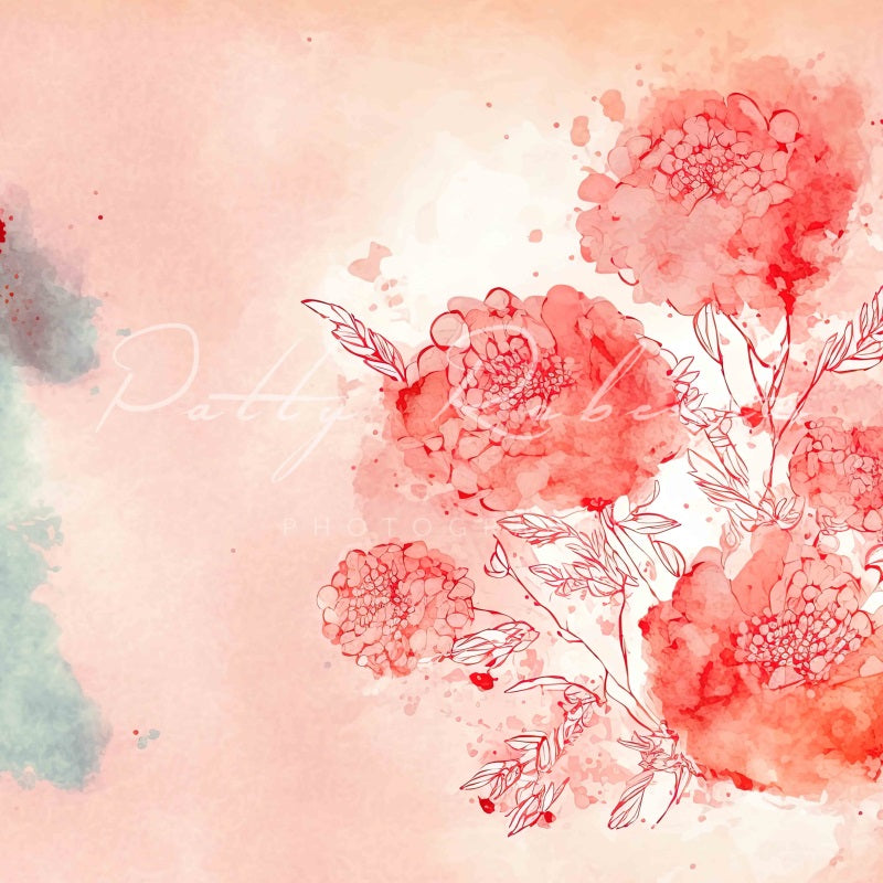 Kate Blütenblätter der Liebe Fine Art Floral Hintergrund von Patty Roberts - Kate Backdrop.de