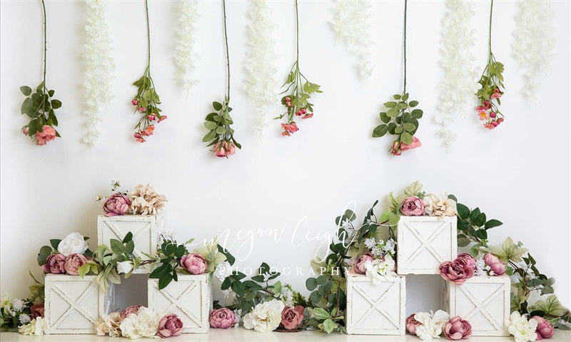 Kate Blush Boho Floral Boxes Hintergrund