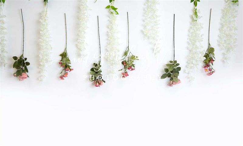 Kate Blush Boho Floral Boxes Hintergrund von Megan Leigh Photography - Kate Backdrop.de