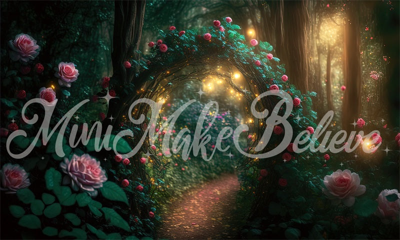 Kate Painterly Magic Glühender Wald Nacht Hintergrund von Mini MakeBelieve