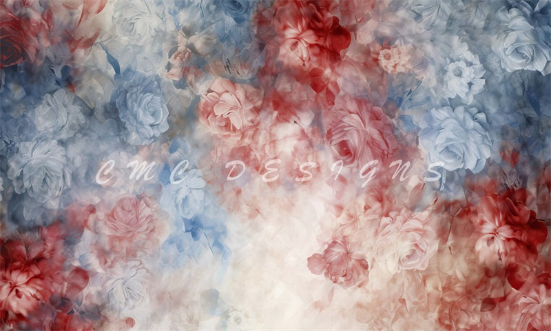 Kate Patriotische Romantik Fine Art Floral Hintergrund von Candice Compton