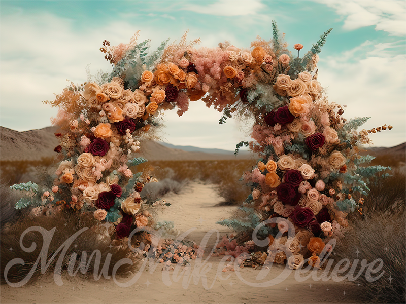 Kate Painterly Fine Art Blumen Boho Wüste Bogen Hintergrund von Mini MakeBelieve
