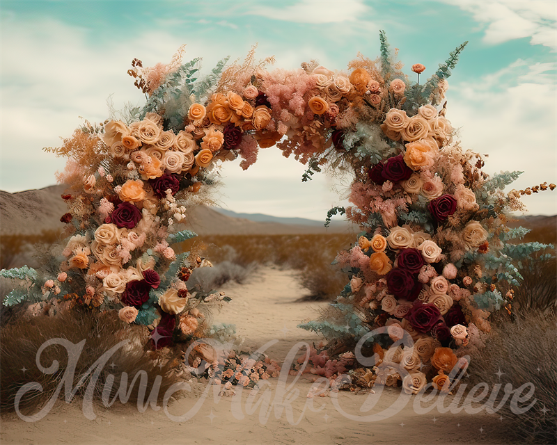 Kate Painterly Fine Art Blumen Boho Wüste Bogen Hintergrund von Mini MakeBelieve - Kate Backdrop.de