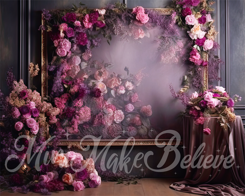 Kate Painterly Fine Art Purple Floral Zimmer Geburtstag Hochzeit Feier Hintergrund von Mini MakeBelieve