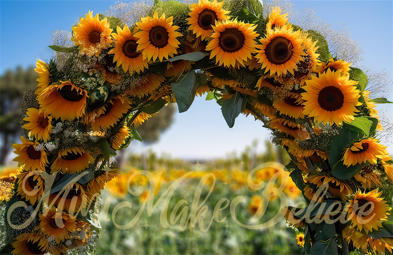 Kate Painterly Sommer Herbst Sonnenblume Bogen Hintergrund von Mini MakeBelieve - Kate Backdrop.de