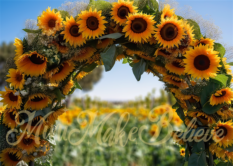 Kate Painterly Sommer Herbst Sonnenblume Bogen Hintergrund von Mini MakeBelieve - Kate Backdrop.de
