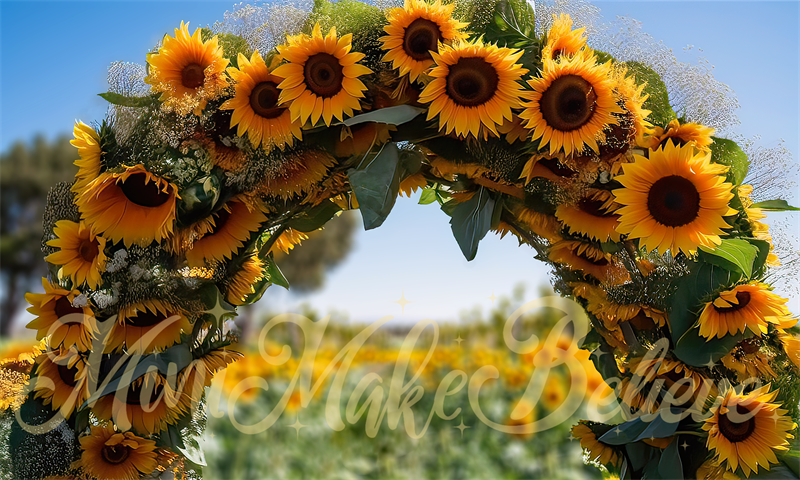 Kate Painterly Sommer Herbst Sonnenblume Bogen Hintergrund von Mini MakeBelieve - Kate Backdrop.de