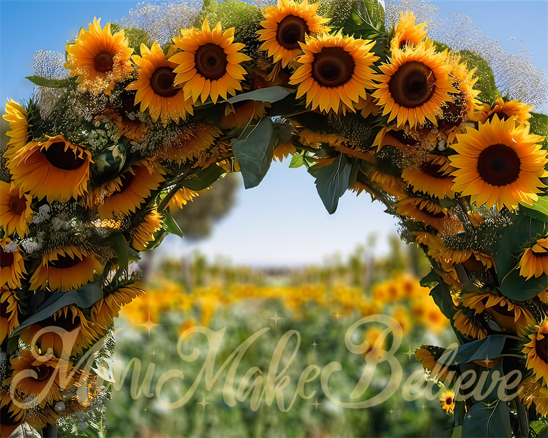 Kate Painterly Sommer Herbst Sonnenblume Bogen Hintergrund von Mini MakeBelieve - Kate Backdrop.de