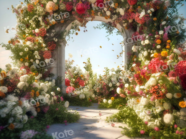 Kate Hochzeit Blumenbogen Romantischer Hintergrund von Chain Photography