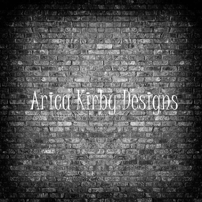 Kate Retro dunkler Steigungs-Backstein-Hintergrund entworfen von Arica Kirby