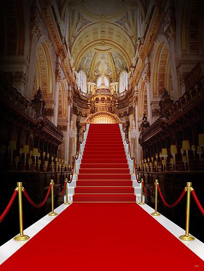 Katebackdrop：Kate Red Carpet Golden Palace Indoor Backdrop For Wedding