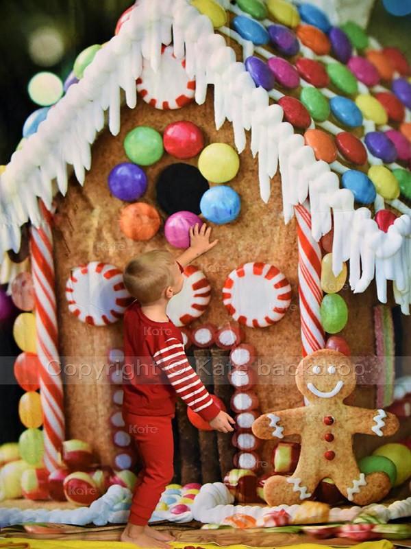Katebackdrop：Kate Christmas Candy House Background Children Holiday For Photography
