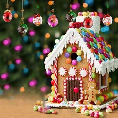 Katebackdrop：Kate Christmas Candy House Background Children Holiday For Photography