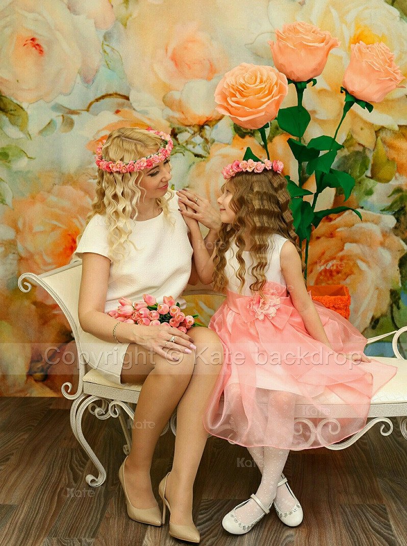 Katebackdrop：Kate Yellow Flowers Background Photography Children Backdrop