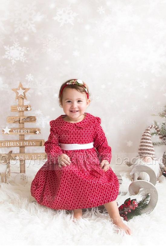 Katebackdrop：Kate Sliver star snowflake Background Children Holiday Christmas Photography Backdrop